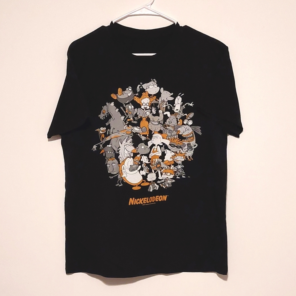 2021 Rugrats Nickelodeon Men's Black Short Sleeved Graphic T-shirt VGUC Size L
